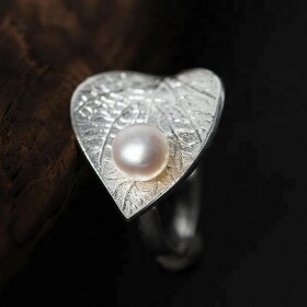Handmade-Designer-Silver-Leaf-Natural-Pearl-Ring (2)